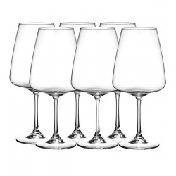 Jogo 6 Taças 750ml Corvus Cristal Ecológico Bohemia